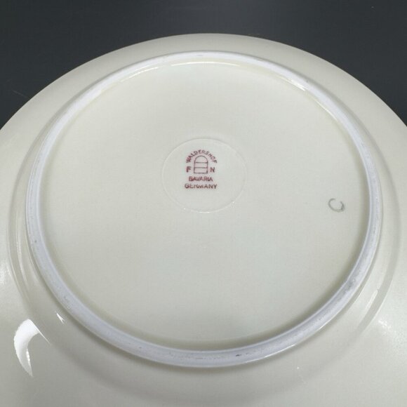 Vintage Waldershof Bavaria Germany Fine Porcelain Teacup Saucer And Plate Set - Picture 9 of 16